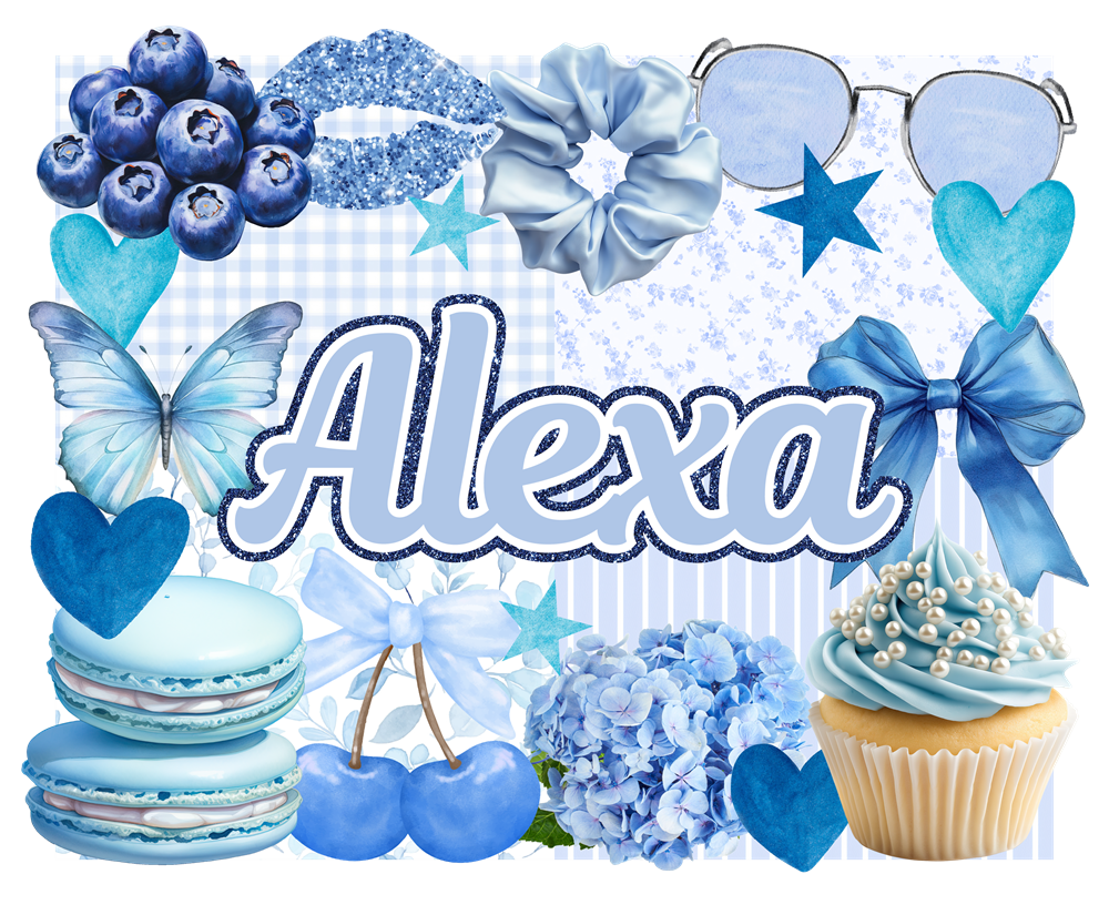REMOVABLE WALL STICKERS-BLUE AESTHETIC